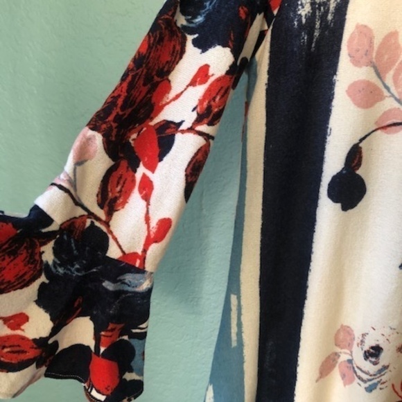 𝅺Anthropologie Maeve Anthousai Floral Sweater Shift Dress, Size Medium - Picture 3 of 9